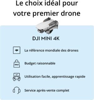 Drone DJI Mini 4K – moins de 249 g