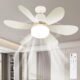 Ulikey Ventilateur Plafond avec Lumiere, Lampe Ventilateur Plafonnier, Ventilateur avec Telecommande et Lumiere, Silencieux, 3 Vites