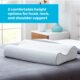 Linenspa Oreiller Ergonomique Cervical a memoire de Forme en Charbon Actif de Bambou Coussin Ergonomique pour la Nuque, Bamboo Cha
