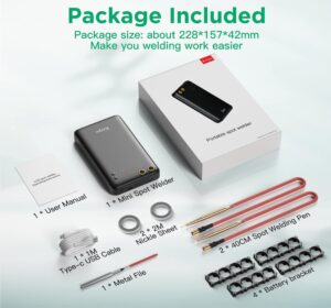Machine a souder par point,Kerpu 5000mah 11 Grades supporte le mode AutoManuel avec 5M Feuille de Nickel,support de batterie