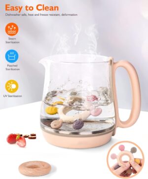 akolik Anneau de Dentition pour Bebe, en Silicone et Bois pour Jouet de Dentition, Accessoires d'Allaitement Sans BPA pour Bebes de