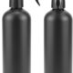 QWORK 4 Pcs Vaporisateur de 500 ml, bouteille spray vide, noir, pour la coiffure, le soin des plantes a fleurs, le nettoyage