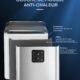 Self-Cleaning Ice Maker, 14kg in 24h, 2 Size Ice Cubes, Portable No Installation, Quiet Under 40dB, Fast Ice Cube Ready in 6 Mins, S