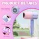 BIZOI Seche Cheveux Ionique, Pliable Petit Seche Cheveux Voyage, Professionnel Seche Cheveux Ionique avec Buse de Coiffage, seche ch