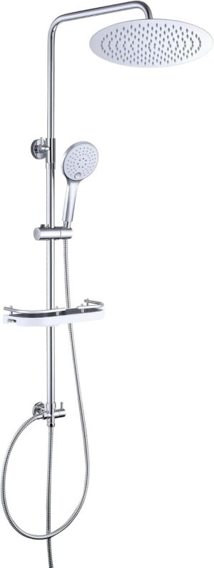 JOHO Adjustable Height Adjustable Shower Column Shower Shower Bathroom Shower System Shower Bath Shower with Shelf Shower with Showe