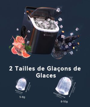 61NjcBigPyL._SL1500_.jpg Machine à glaçons ecozy 12 kg/24 h, autonettoyante
