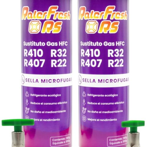 Ralerfresh RS Refrigerant Gas R410, R32, R407 and R22 Split Type Air Conditioning Refrigerant (2 Bottles Keys)