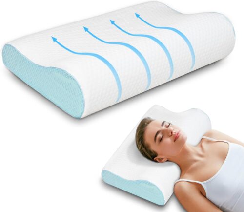 Enighs Oreillers de Cou Confortables pour soulager la Douleur avec Mousse a memoire de Forme