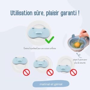 Cuiseur à œufs micro-ondes CLOVE sans BPA, double tasse