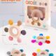 akolik Anneau de Dentition pour Bebe, en Silicone et Bois pour Jouet de Dentition, Accessoires d'Allaitement Sans BPA pour Bebes de