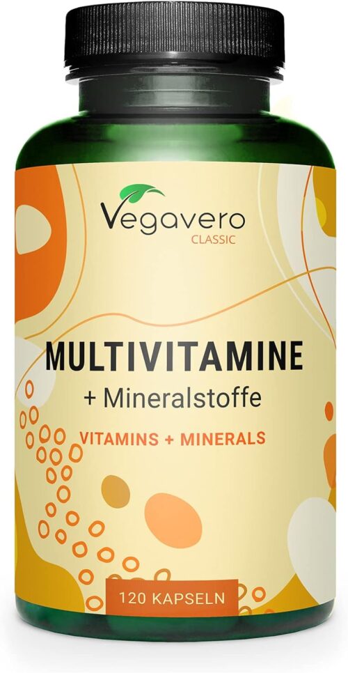 A-Z Multivitamines et Mineraux Vegavero Avec 12 Vitamines et 5 Mineraux LE SEUL SANS ADDITIFS Homme Femme Energie Anti