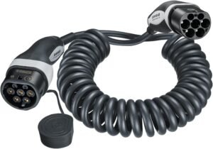 61OXbN6MQHL._AC_SL1024_.jpg Mennekes 36292 Electric Car Coiled Charging Cable 4m Short Mode 3 Type 2 20A 3PH Charging Power 11kW