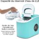 Machine à glaçons portable COSTWAY 12 kg/24h turquoise