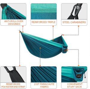 Hamac de voyage AnorTrek nylon super léger 2 sangles d'arbre