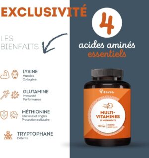 Multivitamines et minéraux 180 comprimés - 25 nutriments