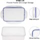 SIKITUT Boite Alimentaire Plastique, Lot de 8 Boites de Conservation Hermetiques, Conteneur Alimentaire avec Couvercles Hermetiques,