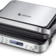 AMZCHEF Gril de contact multifonctionnel 4 en 1, Grille, Gaufrier SandwichMaker avec 4 plaques amovibles antiadhesives, temps et t