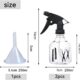TAFACE Lot de 2 flacons pulverisateurs en plastique de 250 ml avec pointe de pulverisation reglable, anti-fuite, longue duree de vie