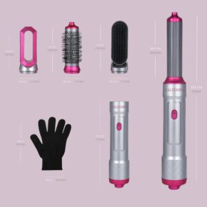 SALESMIRA Seche-Cheveux Multifonctions 5 en 1 WT-622 avec Gant Anti-Brulure Lissage, Boucles, Sechage Rapide Volumisant Parfai