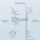 Cinwiny Kit de douche d'exterieur a montage mural en chrome poli avec douchette a main double poignees croisees avec barre coulissan