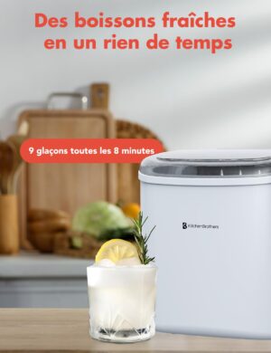 Machine à glace pilée KitchenBrothers 1,2 L portable