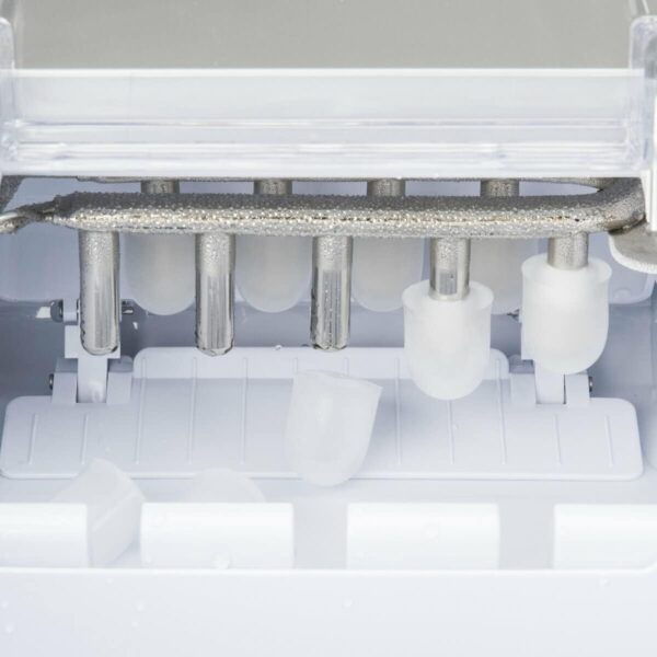 H.Koenig Machine à Glaçons KB14, 12kg en 24h, 9 Glaçons Prêts en 6 min, 2 tailles de Glaçons, Autonettoyante, Silencieuse 2,1L, Glaç