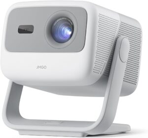 61QRBeyTBTL._AC_SL1500_.jpg JMGO N1 Projector, 1080P 3D Mini Video Projector Full HD, Portable Triple Laser 750 ISO Lumens, Automatic Gimbal Image Correction, 2
