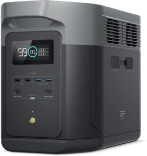 Station electrique portable EcoFlow DELTA 2 Max, capacite 2048Wh, batterie LFP, recharge rapide, seuls quelques petits defauts dans