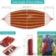 Hamac de Camping MOSFiATA, Tissu en Toile Robuste et Durable avec Une capacite de Charge de 250 kg, Deux poutres antiroulis et des S