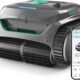 WYBOT C2 Wireless Pool Robot for Buried Pools 150m2, Double Filtration, 3 Motors, Powerful Suction, Cleaning Walls Water Line, 180