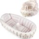 PandaEar Lot de 2 baignoires gonflables et sieges pour bebe a partir de 3 mois et plus, baignoire de voyage portable pour bebe et ch