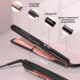 ANNLARY Lisseur Cheveux 2.5 cm, Lisseur Boucleur 2 en 1 Plaques Ceramique Ionique Titane, Double Tension (110-240V) pour Cheveux