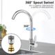 Mitigeur cuisine monocommande col de cygne inox chaud/froid