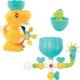 LUDI - Coffret de Bain Dino - 1 Circuit dEau a Construire, 1 Grand Dinosaure, 1 Bebe Dino Aspergeur - Jouet de Bain pour Bebe a Ven