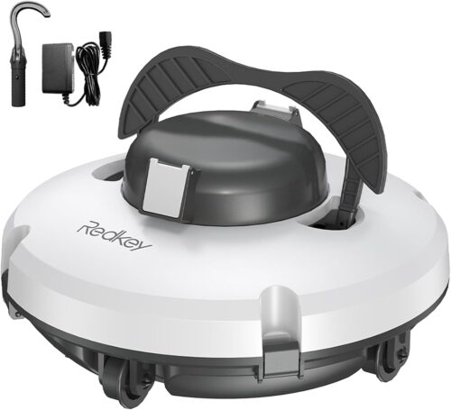 Redkey S100 Wireless Pool Robot, 130 Min Powerful Cleaning, 18 Slope, Two Powerful Motors and Brushes, Automatic Parking, Pool Robo