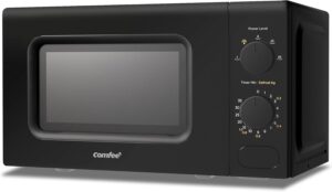 Comfee' CM-M202CC(BK) Four a micro-ondes compact avec la capacite de 20 litres, 700 W avec Commande manuelle, Convenable pour petite