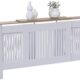 Vida Designs Arlington Cache-radiateur (Blanc, reglable) pour entree, Salon, Maison