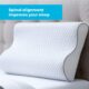 Linenspa Oreiller Ergonomique Cervical a memoire de Forme en Charbon Actif de Bambou Coussin Ergonomique pour la Nuque, Bamboo Cha