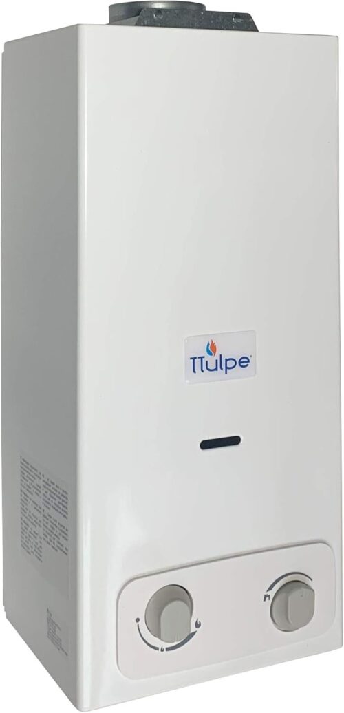 Ttulpe Indoor B-6 P50 Eco Instant Propane Gas Water Heater, 1.5 V, White