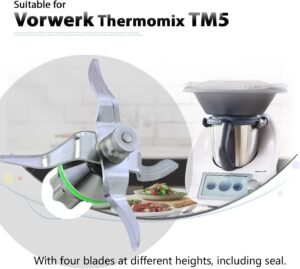 61V18VpWhrL._AC_SL1500_.jpg Couteau melangeur pour Vorwerk Thermomix TM 5 avec couteau robot menager 4 lames TM5, joint inclus