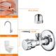 Ibergrif M22022-2, 2 Pieces Vanne d'Angle, Robinet Equerre Universelle Auto-Etanche, d'Arret de Regulation avec Poignee, Robinet de