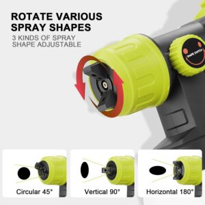 Pistolet a Peinture, DEWINNER Pulverisation de 550W, Debit reglable a Reservoir de 1000ML Detachable, electrique 3 nozzles Debit 100