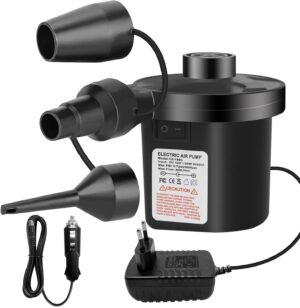 Electric Air Pump Deflator Inflator, Inflator 240V50W, with 3 Nozzles High Power Paddles Pump for Air Mattresses, Inflatable Mattre
