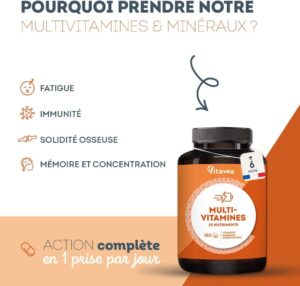 Multivitamines et minéraux 180 comprimés - 25 nutriments