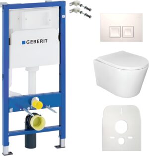 Geberit Duofix + siège Versoni blanc sans bride softclose