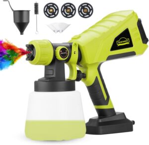 Pistolet a Peinture, DEWINNER Pulverisation de 550W, Debit reglable a Reservoir de 1000ML Detachable, electrique 3 nozzles Debit 100