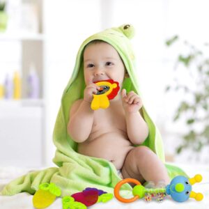 AIVIAI Hochet Bebe pour 0 3 Mois Jouet de Dentition Ensemble Premiers Jouets Bebe Ensemble Cadeau avec boite de rangement Hochets mu