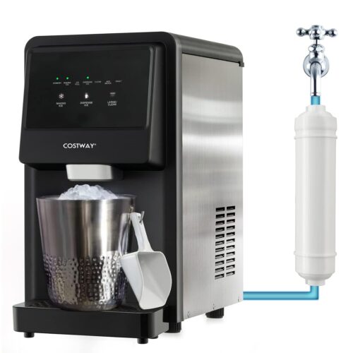 Machine à glaçons COSTWAY Nugget Ice 27 kg/24h autonettoyante