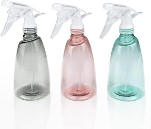 Gvolatee 3 Pieces Vaporisateur Vide 500 ml, Rechargeable Gachette en Plastique Flacon Pulverisateur, 2 Pulverisation Modes Transpare