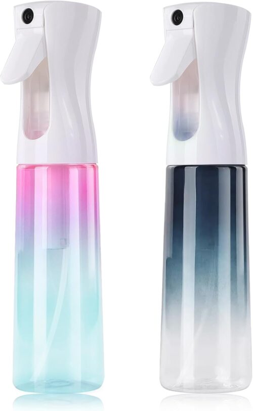 Bukuhlio Lot de 2 Vaporisateur Cheveux 280ML, Vaporisateur Plante, Bouteille Vide de Spray Reutilisable pour Cheveux, Vaporisateurs